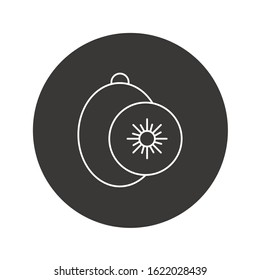 Kiwi fruit vector line icon flat design