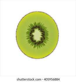 Kiwi fruit in a white background