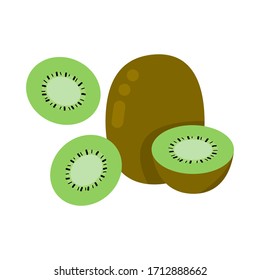 kiwi fruit, whole of kiwi, kiwi slices