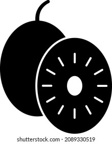 Kiwi Glyph Icon Fruit Vector