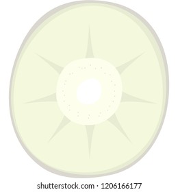 Kiwi hand drawn vector isolated on white background. Trendy kiwi in flat style for menu design, packaging template, app, ui, logo, backdrop and web site. Creative art design, vector illustration