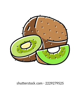 kiwi healthy color icon vector. kiwi healthy sign. isolated symbol illustration