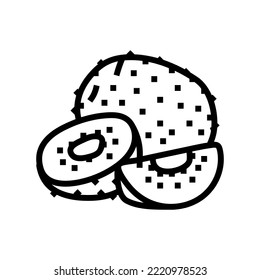 vector de icono de línea saludable kiwi. señal kiwi saludable. símbolo de contorno aislado ilustración negra