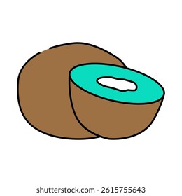 kiwi healthy line icon vector. kiwi healthy sign. isolated symbol illustration