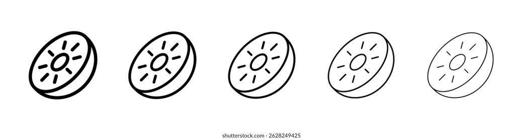 Kiwi icon in black. Vector illustration for graphic design