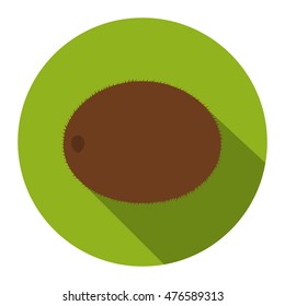 Kiwi icon cartoon. Single fruit icon.