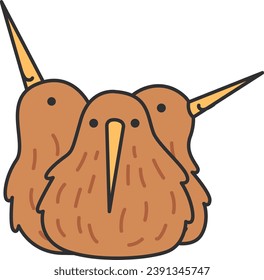 Kiwi icon. Cartoon kiwi vector icon for web design