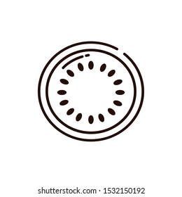kiwi icon design, Fruit healthy organic food sweet and nature theme Vector illustration