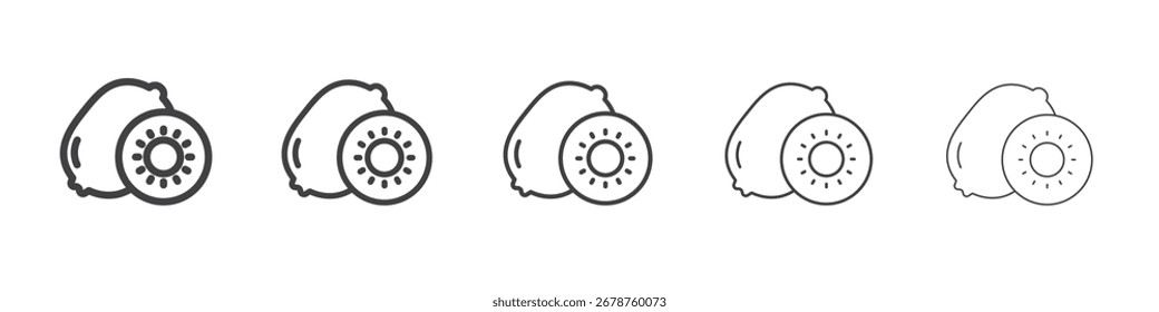 Kiwi icon design, logo, app, UI. Vector illustration, EPS