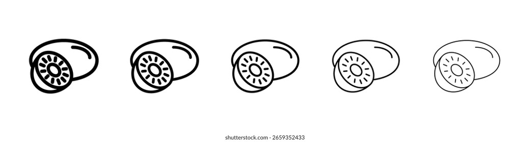 Kiwi icon filled flat sign concept for web design.
