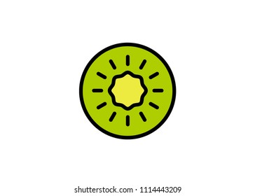  kiwi icon, filled line icon