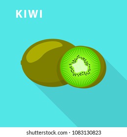 Kiwi icon. Flat illustration of kiwi vector icon for web design