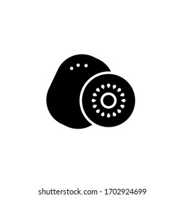 kiwi icon glyph design vector illustration. isolated on white background