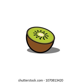 Kiwi Fruit Vector Isolated Emoticon Kiwi Stock Vector (Royalty Free ...