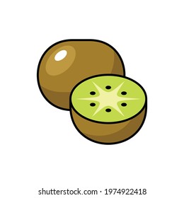 Kiwi icon. Isolated on White background