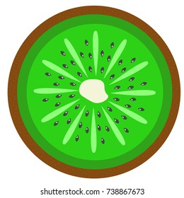 kiwi icon, isolated vector illustration on white background.
