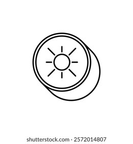 Kiwi icon in liner stroke style