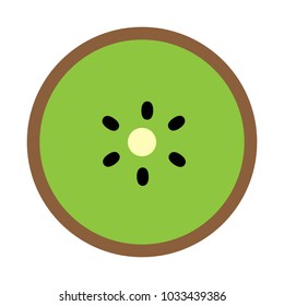 kiwi icon on white background. kiwi sign. flat style. kiwi fruit slice symbol. 