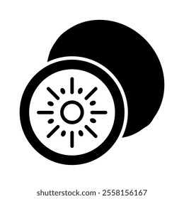 Kiwi icon outline Fruit isolate illustration vector