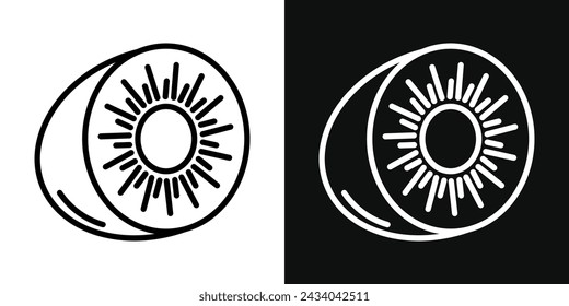 Kiwi Icon Set. Vector Illustration