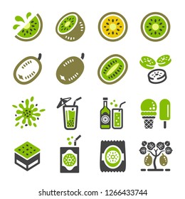 kiwi icon set,vector and illustration