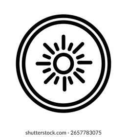 Kiwi-Symbol, einzelne dünne Linie