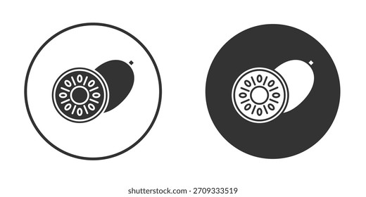 Símbolo de ícone do Kiwi em estilo sólido.