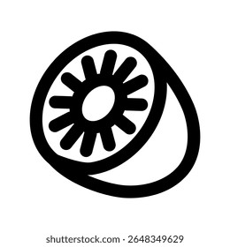 Kiwi icon thick bold line