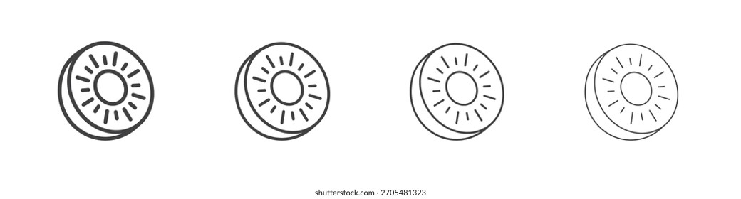 Kiwi icon vector collection, illustration logo template in trendy thin line editable strokes style.
