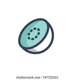 kiwi icon vector. kiwi icon filled outline style design