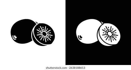 Kiwi icon Vector in flat style. Collection silhouettes
