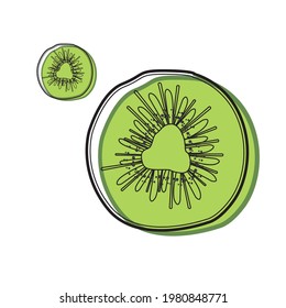 icono kiwi, ilustración vectorial sobre fondo blanco