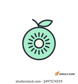 Ilustración vectorial icono kiwi