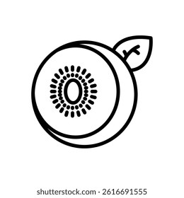 kiwi icon vector, line style icon