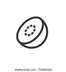kiwi icon vector. kiwi outline style design