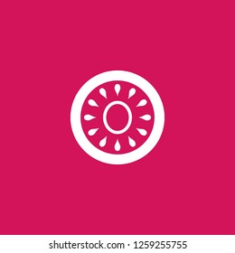 kiwi icon vector. kiwi sign on pink background. kiwi icon for web and app