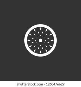 kiwi icon vector. kiwi sign on black background. kiwi icon for web and app