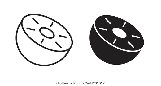 Kiwi icon for web designs. outline and clipart icons set