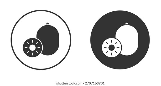 Icono del kiwi para el diseño del Sitio web, logotipo para el Web y los App.