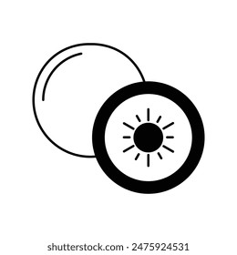 kiwi icon with white background vector stock illustration
