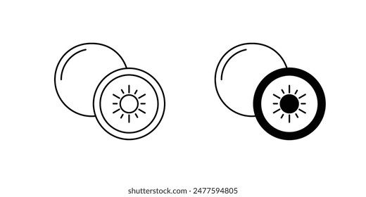 kiwi icon with white background vector stock illustration