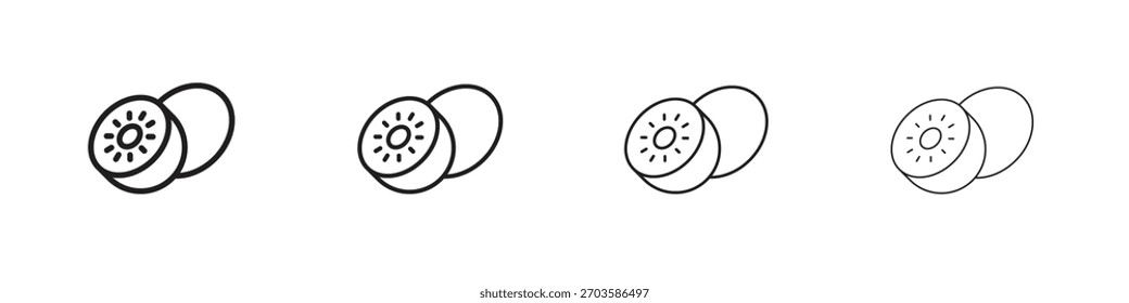 Kiwi ícones símbolo vetorial elementos para infográfico web