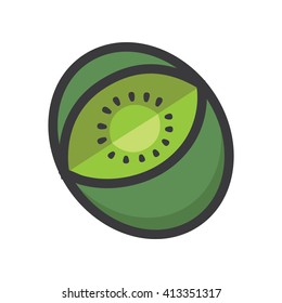 Kiwi Illustration - Flat Icon