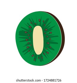 Kiwi illustrations on a white isolated background. Vector image eps 10