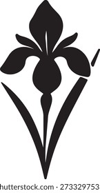 Kiwi Iris Flower Icon – Ilustração vetorial