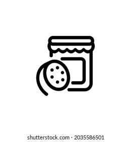 Kiwi Jam Fruit Vegetable Food Monoline Symbol Icon Logo for Graphic Design UI UX and Website
