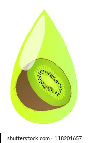 Kiwi juice fresh concept vector background