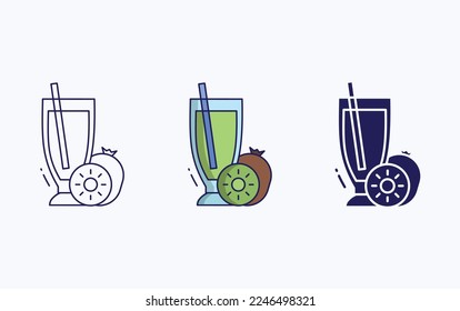 Kiwi Juice icon vector illustration