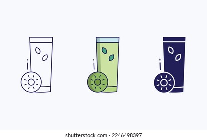 Kiwi Juice icon vector illustration