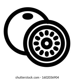 
Kiwi, Lemon Outline bold Vector Icon which can be easily modified or Edited
